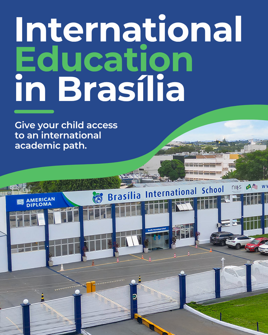 Brasília International School campus campaign image