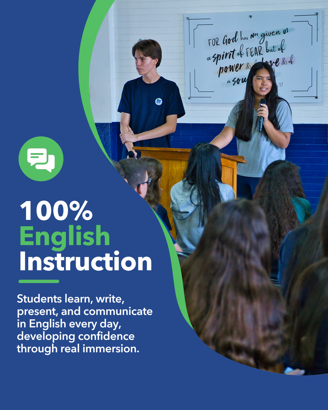 Brasília International School English instruction classroom image